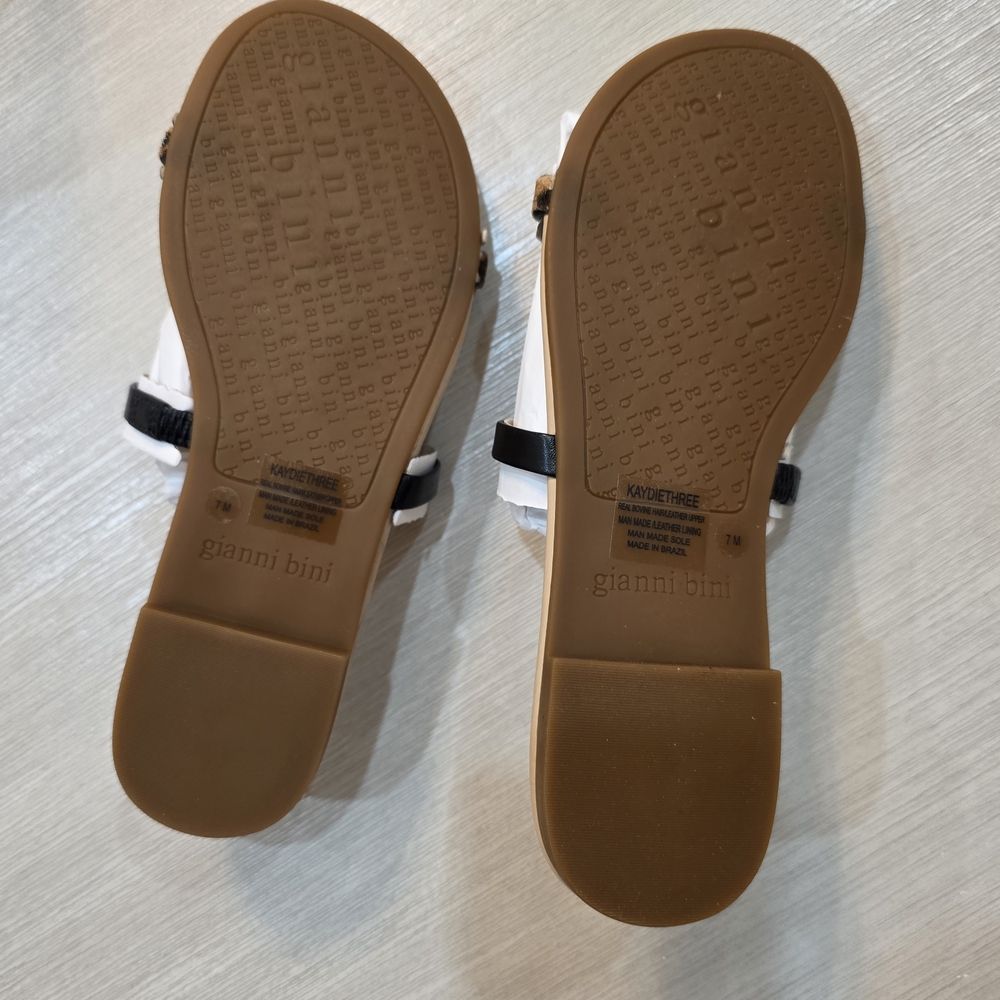 Gianni Bini Leopard and Black Slide Sandals - Picture 3 of 3